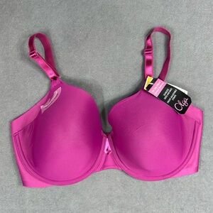 NWT Olga Underwire Bra “no Side Effects” 36DD Raspberry Color